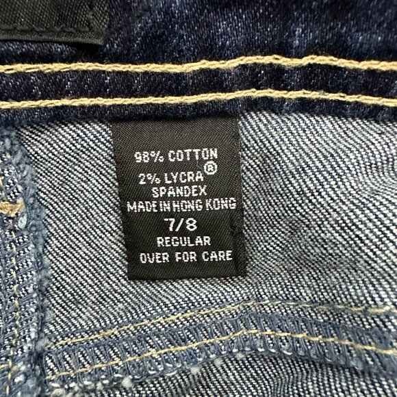 Express Bootcut Women's size 8 Dark Wash Blue Denim Jeans - Picture 3 of 4